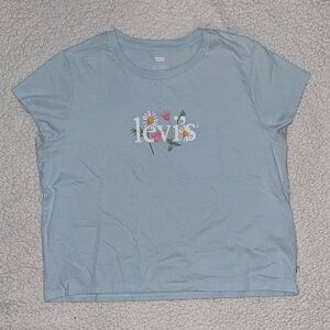 Women’s Levi's Light Blue Floral Tee Shirt